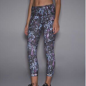 LULULEMON All Sport Crop Floral Sport Tranquil Blue Multi legging